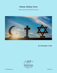 Salaam, Shalom, Peace SATB choral sheet music cover Thumbnail